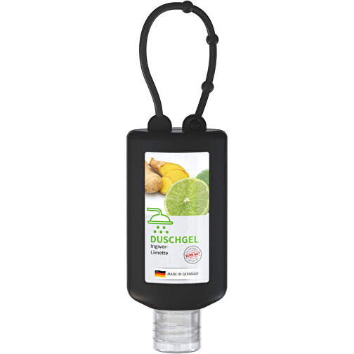 Gel Douche Gingembre-Citron Vert, Bumper de 50 ml, noir, Body Label (R-PET), Image 1