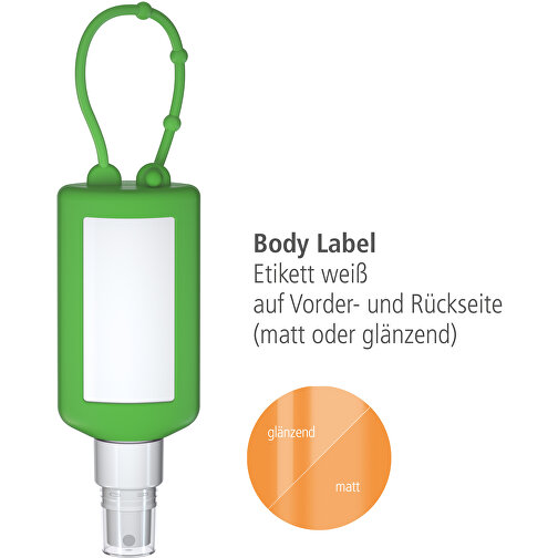 Solskyddsspray (SPF30), 50 ml Bumper green, Body Label (R-PET), Bild 3
