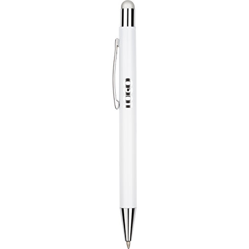 Kugelschreiber Philadelphia , Promo Effects, weiß/silber, Aluminium, 13,50cm x 0,80cm (Länge x Breite), Bild 4