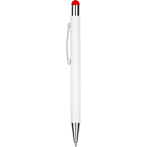 Kugelschreiber Philadelphia , Promo Effects, weiß/rot, Aluminium, 13,50cm x 0,80cm (Länge x Breite), Bild 3