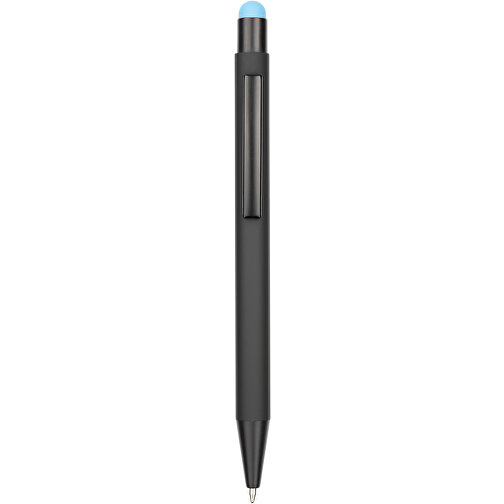 Kugelschreiber Colorado , Promo Effects, schwarz/hellblau, Aluminium, 13,50cm x 0,80cm (Länge x Breite), Bild 2