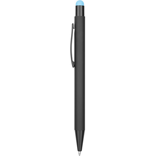 Kugelschreiber Colorado , Promo Effects, schwarz/hellblau, Aluminium, 13,50cm x 0,80cm (Länge x Breite), Bild 3
