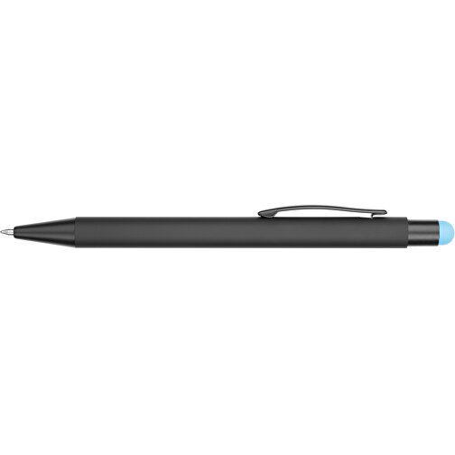 Kugelschreiber Colorado , Promo Effects, schwarz/hellblau, Aluminium, 13,50cm x 0,80cm (Länge x Breite), Bild 7