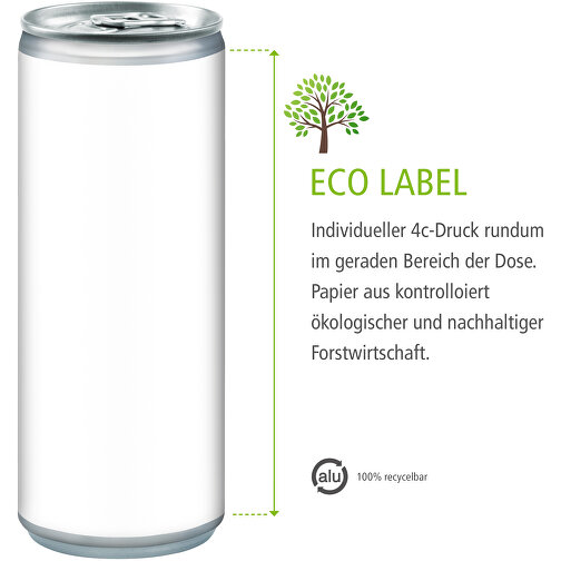 Iso Drink, Eco Label , Aluminium, Papier, 5,30cm x 13,50cm x 5,30cm (Länge x Höhe x Breite), Bild 4