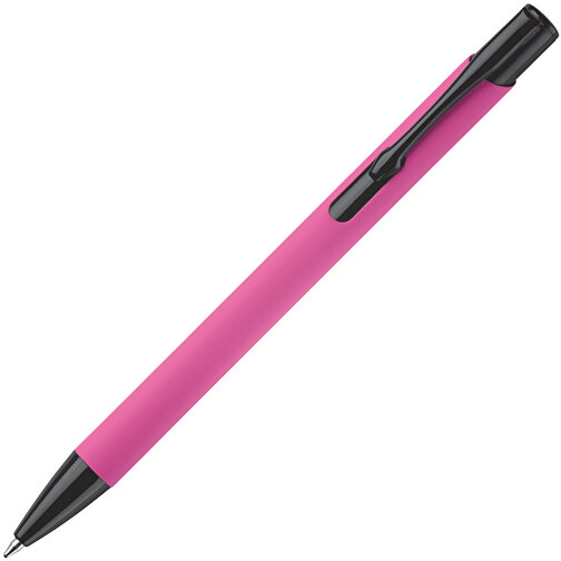 Kugelschreiber Alicante Soft-Touch , rosé / schwarz, Aluminium, 13,80cm (Länge), Bild 2
