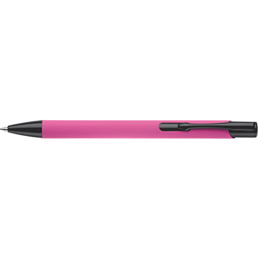Kugelschreiber Alicante Soft-Touch , rosé / schwarz, Aluminium, 13,80cm (Länge), Bild 3