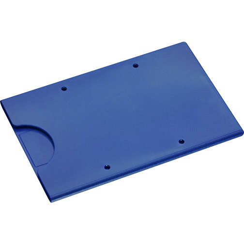 Kreditkartenhülle, Starr , blau, PS, 9,00cm x 0,40cm x 5,80cm (Länge x Höhe x Breite), Bild 1
