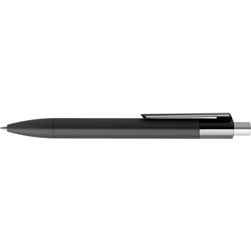 Prodir DS4 Soft Touch PRR Push Kugelschreiber , Prodir, schwarz / silber satiniert, Kunststoff, 14,10cm x 1,40cm (Länge x Breite), Bild 5