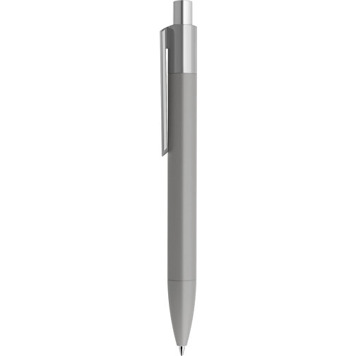 Prodir DS4 Soft Touch PRR Push Kugelschreiber , Prodir, delfingrau / silber satiniert, Kunststoff, 14,10cm x 1,40cm (Länge x Breite), Bild 2