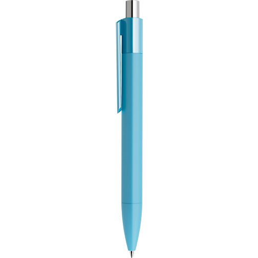 Prodir DS4 Soft Touch PRR Push Kugelschreiber , Prodir, dusty blue / silber poliert, Kunststoff, 14,10cm x 1,40cm (Länge x Breite), Bild 2