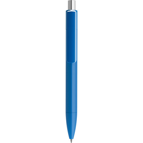 Prodir DS4 Soft Touch PRR Push Kugelschreiber , Prodir, true blue / silber satiniert, Kunststoff, 14,10cm x 1,40cm (Länge x Breite), Bild 1