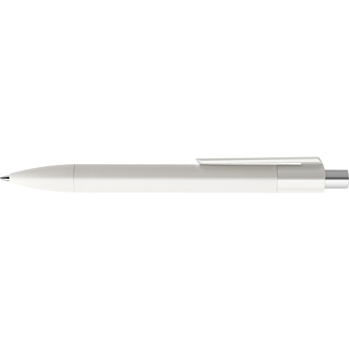 Prodir DS4 PMM Push Kugelschreiber , Prodir, weiss / silber satiniert, Kunststoff, 14,10cm x 1,40cm (Länge x Breite), Bild 5