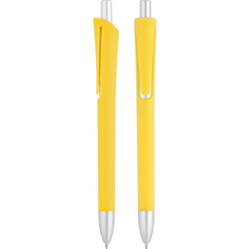 Druckkugelschreiber 'Uranus' , gelb, ABS, 14,20cm (Länge), Bild 1