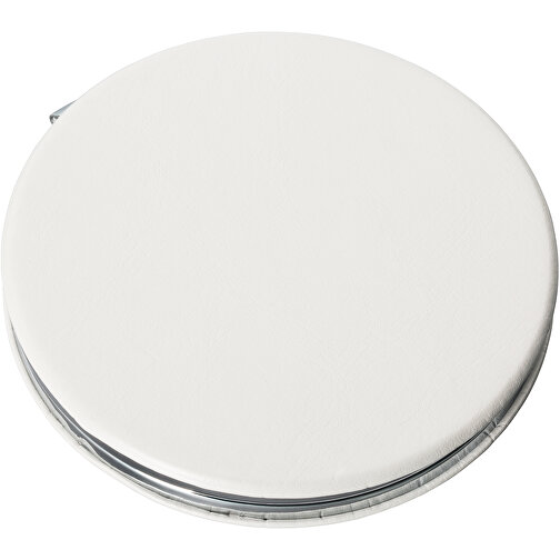 Taschenspiegel RE98-ENSENADA , Re98, weiß, Kunstleder, Metall, Glas, 72,30cm x 10,10cm x 71,50cm (Länge x Höhe x Breite), Bild 1
