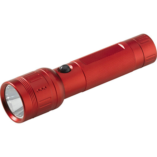 Abenteuer Taschenlampe , rot, Aluminium, 3,60cm x 14,00cm x 3,60cm (Länge x Höhe x Breite), Bild 1