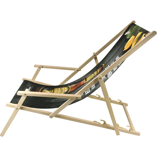 Chaise longue en bois avec accoudoir, Image 2
