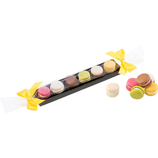 Macaron-Stange Mit Schleifen - Sechs Bunte Macarons (60 G) , Gemischt, 42,00cm x 4,00cm x 5,50cm (Länge x Höhe x Breite), Bild 1