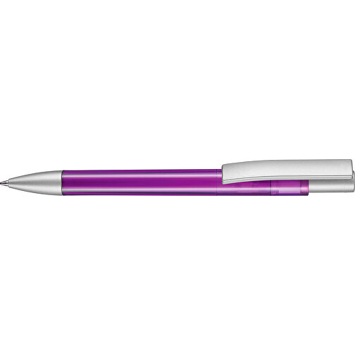 Kugelschreiber STRATOS TRANSPARENT SI , Ritter-Pen, pflaume-lila, ABS-Kunststoff, 1,70cm (Länge), Bild 3
