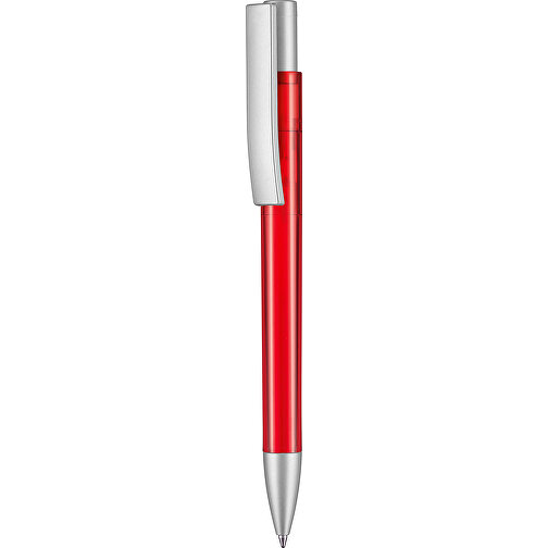 Kugelschreiber STRATOS TRANSPARENT SI , Ritter-Pen, feuer-rot, ABS-Kunststoff, 1,70cm (Länge), Bild 1