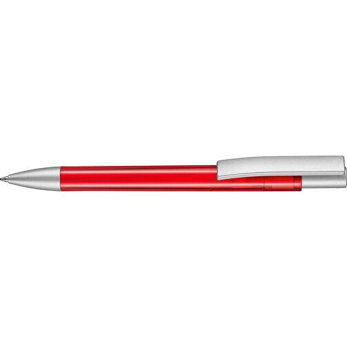 Kugelschreiber STRATOS TRANSPARENT SI , Ritter-Pen, feuer-rot, ABS-Kunststoff, 1,70cm (Länge), Bild 3