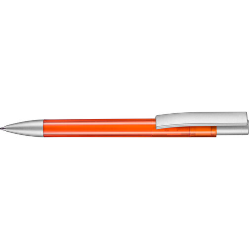 Kugelschreiber STRATOS TRANSPARENT SI , Ritter-Pen, clementine-orange, ABS-Kunststoff, 1,70cm (Länge), Bild 3