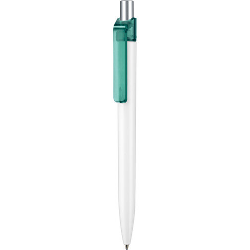Kugelschreiber INSIDER STM , Ritter-Pen, smaragd-grün /weiß, ABS-Kunststoff, 0,90cm (Länge), Bild 1