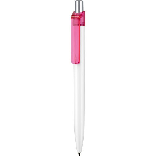 Kugelschreiber INSIDER STM , Ritter-Pen, magenta-pink /weiß, ABS-Kunststoff, 0,90cm (Länge), Bild 1