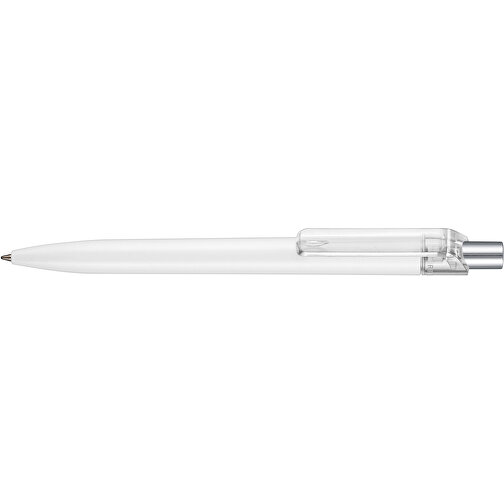 Kugelschreiber INSIDER STM , Ritter-Pen, transparent /weiß, ABS-Kunststoff, 0,90cm (Länge), Bild 3