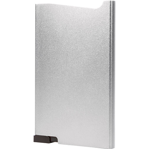 Aluminium Kartenhalter , silber, ABS & Aluminium, 6,20cm x 9,70cm x 0,80cm (Länge x Höhe x Breite), Bild 1
