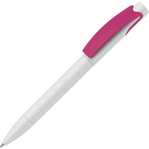 Kugelschreiber Punto , weiß / rosé, ABS, 14,70cm (Länge), Bild 2