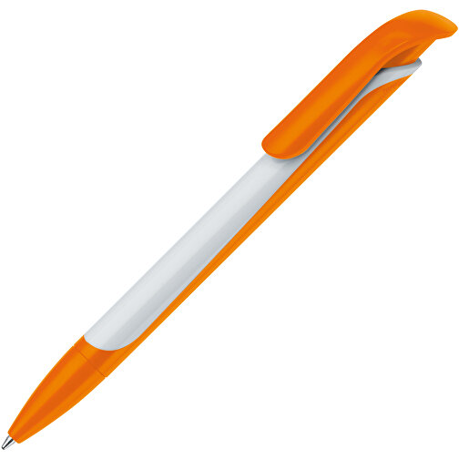 Kugelschreiber Long Shadow , orange / weiss, ABS, 14,80cm (Länge), Bild 2