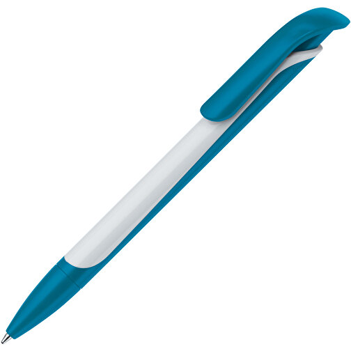 Kugelschreiber Long Shadow , blau / weiss, ABS, 14,80cm (Länge), Bild 2