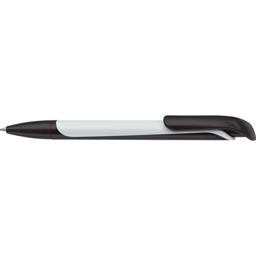 Kugelschreiber Long Shadow , schwarz / weiss, ABS, 14,80cm (Länge), Bild 3