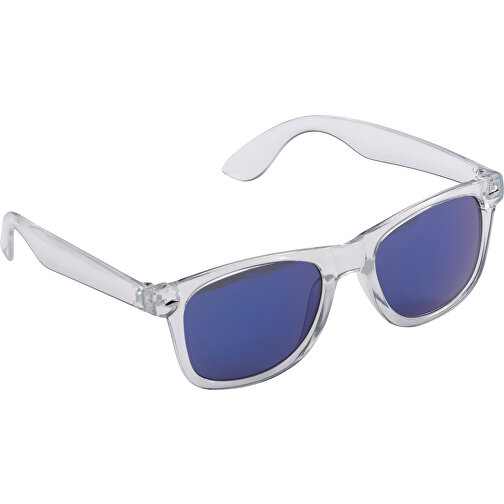 Sonnenbrille Bradley Transparent UV400 , transparent blau, Polycarbonat & AC, 15,00cm x 5,00cm x 15,00cm (Länge x Höhe x Breite), Bild 1