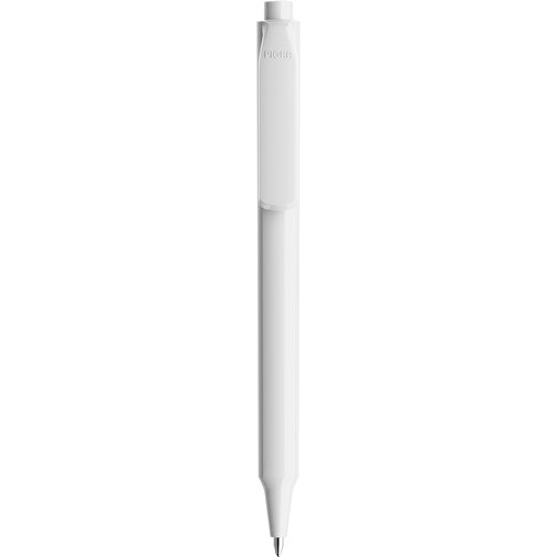Pigra P04 Push Kugelschreiber , weiß, ABS-Kunststoff, 14,10cm x 1,40cm (Länge x Breite), Bild 3