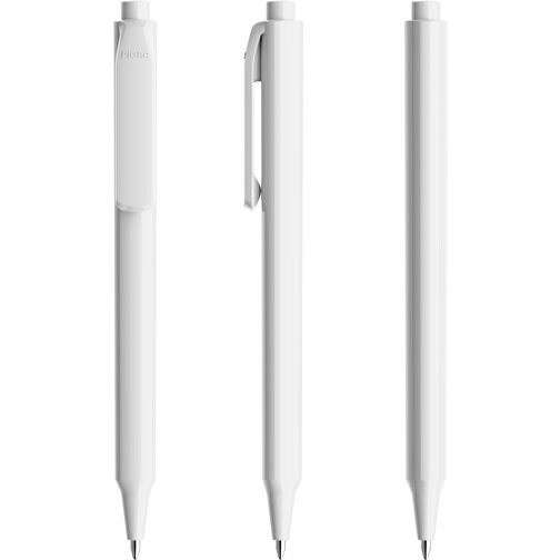 Pigra P04 Push Kugelschreiber , weiss, ABS-Kunststoff, 14,10cm x 1,40cm (Länge x Breite), Bild 6
