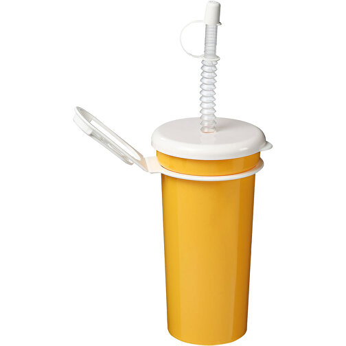 Trinkbecher 'Take Away' 0,5 L , standard-gelb, Kunststoff, 17,00cm (Höhe), Bild 1