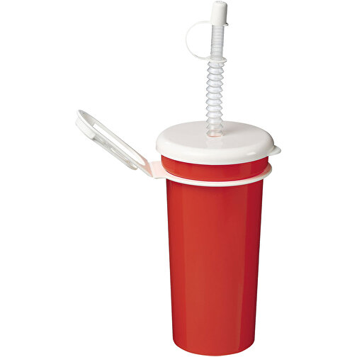 Trinkbecher 'Take Away' 0,5 L , standard-rot, Kunststoff, 17,00cm (Höhe), Bild 1