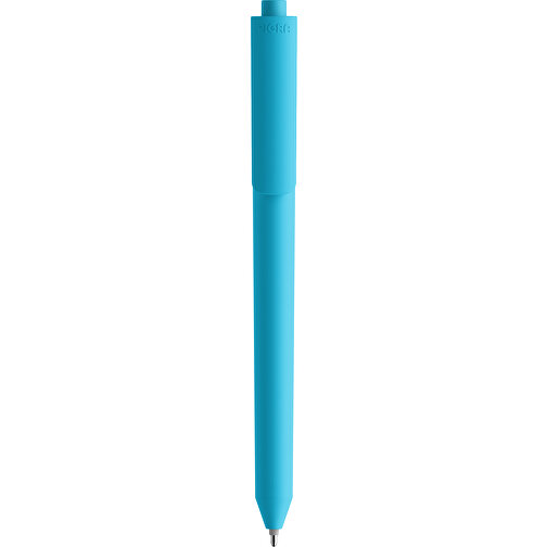 Pigra P03 Push Kugelschreiber , hellblau, ABS-Kunststoff, 14,00cm x 1,30cm (Länge x Breite), Bild 3