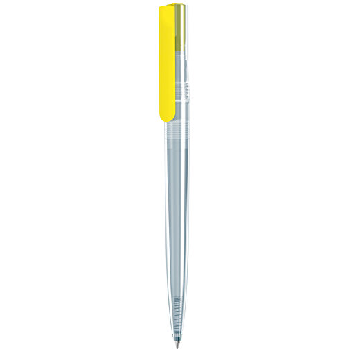 RECYCLED PET PEN Switch Transparent KG , uma, gelb, Kunststoff, 15,00cm (Länge), Bild 1