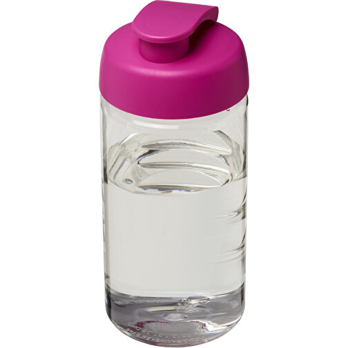 H2O Active® Bop 500 Ml Sportflasche Mit Klappdeckel , transparent / rosa, PET Kunststoff, PP Kunststoff, 17,40cm (Höhe), Bild 1
