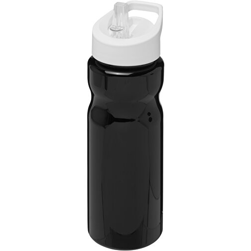H2O Active® Base 650 Ml Sportflasche Mit Ausgussdeckel , schwarz / weiß, PET Kunststoff, 72% PP Kunststoff, 17% SAN Kunststoff, 11% PE Kunststoff, 21,80cm (Höhe), Bild 1