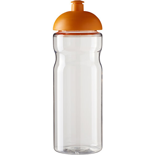 H2O Active® Base 650 Ml Sportflasche Mit Stülpdeckel , transparent / orange, PET Kunststoff, 90% PP Kunststoff, 10% TPE Kunststoff, 22,30cm (Höhe), Bild 1