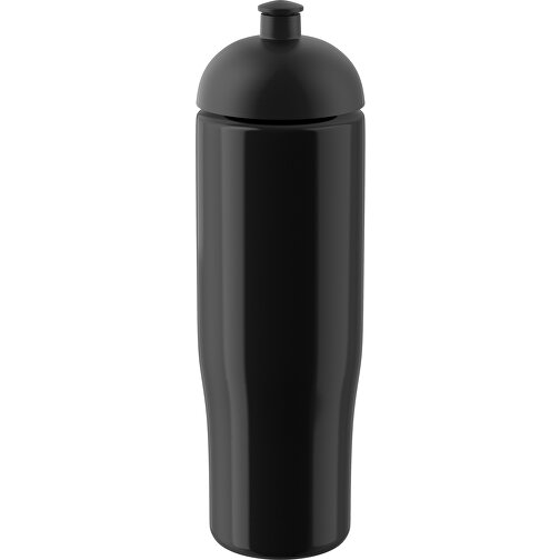 H2O Active® Tempo 700 Ml Sportflasche Mit Stülpdeckel , schwarz / schwarz, PET Kunststoff, 90% PP Kunststoff, 10% TPE Kunststoff, 23,90cm (Höhe), Bild 1