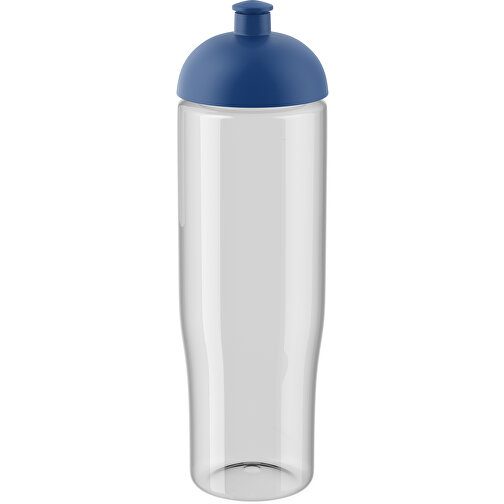 H2O Active® Tempo 700 Ml Sportflasche Mit Stülpdeckel , transparent / blau, PET Kunststoff, 90% PP Kunststoff, 10% TPE Kunststoff, 23,90cm (Höhe), Bild 1