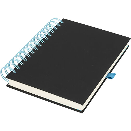 Wiro A5 Spiral Notizbuch , schwarz / blau, PU Kunststoff, Metall, 21,00cm x 3,10cm x 15,80cm (Länge x Höhe x Breite), Bild 1