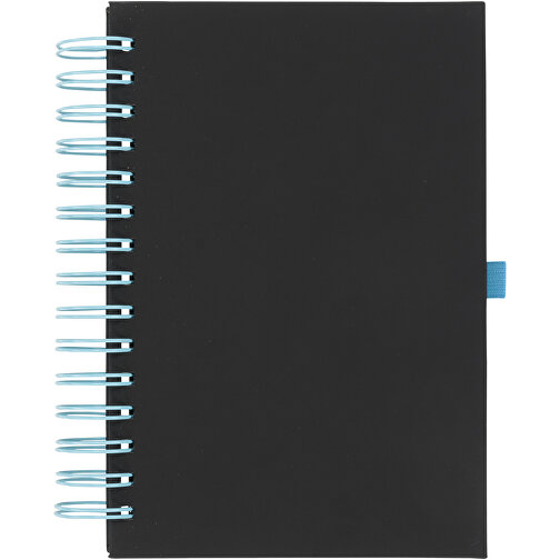 Wiro A5 Spiral Notizbuch , schwarz / blau, PU Kunststoff, Metall, 21,00cm x 3,10cm x 15,80cm (Länge x Höhe x Breite), Bild 3