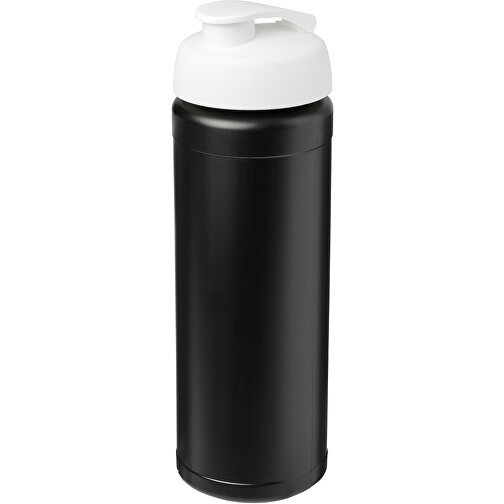 Baseline® Plus Grip 750 Ml Sportflasche Mit Klappdeckel , schwarz / weiß, HDPE Kunststoff, PP Kunststoff, 23,60cm (Höhe), Bild 1