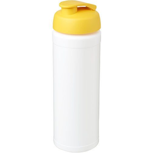 Baseline® Plus Grip 750 Ml Sportflasche Mit Klappdeckel , weiss / gelb, HDPE Kunststoff, PP Kunststoff, 23,60cm (Höhe), Bild 1