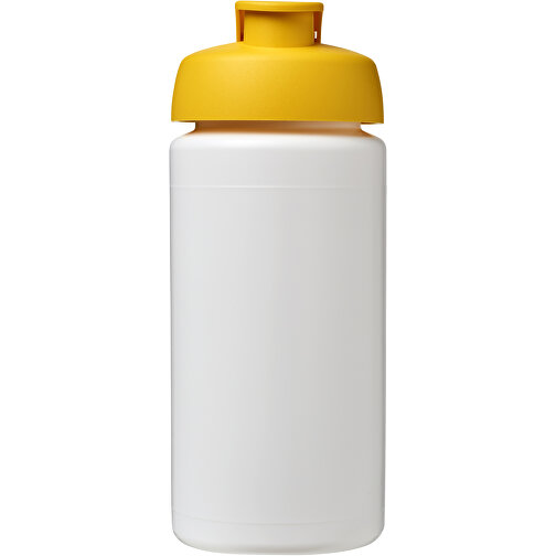Baseline® Plus Grip 500 Ml Sportflasche Mit Klappdeckel , weiss / gelb, HDPE Kunststoff, PP Kunststoff, 18,50cm (Höhe), Bild 3